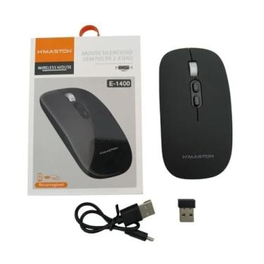 Imagem de Mouse H’MASTON Sem Fio Wireless Bateria Recarregável Silencioso