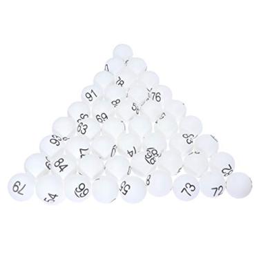 Imagem de 100 pçs bolas de número de rifa de plástico bolas de tênis de mesa 4 cm bolas de bingo numeradas bolas de loteria coloridas bolas de ping pong 1-100 suprimentos para festa de aniversário de casamento