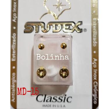 Imagem de Brinco Studex Classic 4Mm Bolinha Média Dourado