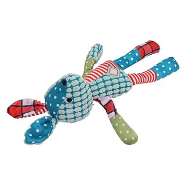 Imagem de Bebê Brinquedo de Pelúcia Macio Recheado bebê Segurança Coelho Boneca Luz Dentição Educação Precoce Dormir (Coelho Azul)