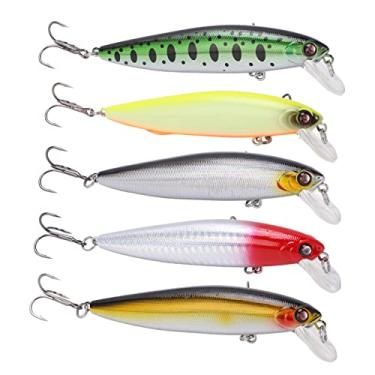 Imagem de Isca de Pesca Minnow, Olhos 3D Afiados Isca Dura Eficiente Corpo Eficiente Fundição Estável para Tiro Longo (# 4)