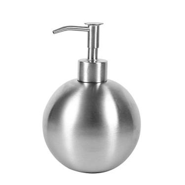 Imagem de Dispensador de sabão líquido, 1 peça de aço inoxidável 304 em forma de bola de banheiro xampu chuveiro bomba líquida dispensador garrafa 500ml