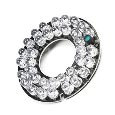 Imagem de Bettomshin 1 placa iluminadora infravermelha com LED de 7,6 cm OD de 7,6 cm, lâmpada de placa redonda de 60 graus para câmeras de segurança CCTV monitoramento visão noturna branca