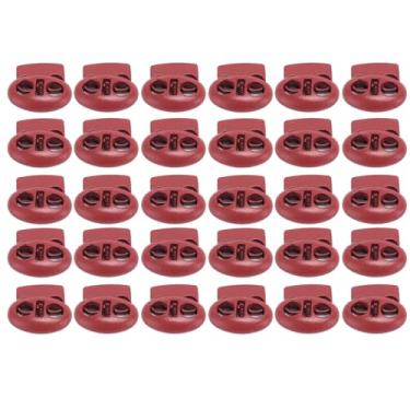Imagem de Alternador de Extremidade de Bloqueio de Cabo, Fácil de Usar Bloqueio de Cabo de Mola Flexível de Liga de Zinco para Chapéus para Saco de Cordão (Vinho vermelho)
