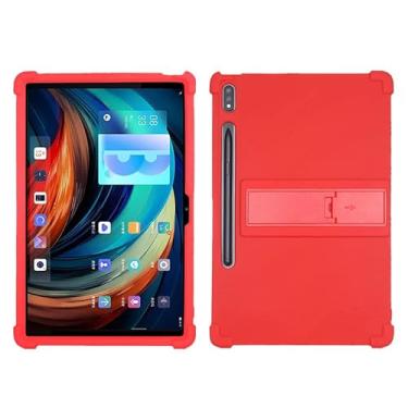Imagem de QYiiD Capa para Lenovo Tab P12 Pro 12,6" TB-Q706F, capa protetora de silicone leve à prova de choque macia à prova de choque para tablet Lenovo Xiaoxin Pad Pro 12,6, vermelho