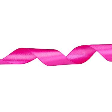 Imagem de Craft County - Fita de cetim dupla face de 3,8 cm - Rosa choque - 23 metros - Ótimo para projetos de artesanato, embrulho, casamentos, festas, projetos florais, decoração de casa e muito mais