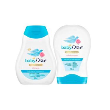 Imagem de Kit Shampoo E Condicionador Baby Dove Hidratação Henriquecida 200ml