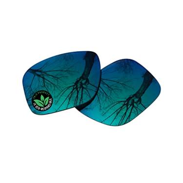 Imagem de Raydi Lentes de reposição de policarbonato para óculos de sol quadrados RayBan RB4263 55 mm - verde esmeralda espelhado - Polarizado