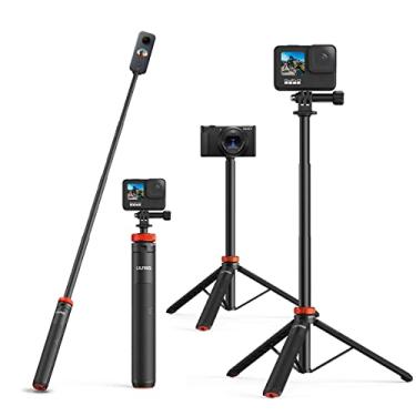 Imagem de UURig Bastão de selfie telescópico longo com tripé, aderência à prova d'água, para câmeras de ação Insta360 GoPro Hero 10 9 8 7 6 5 4 3 2, Fusion, Max, Session, AKASO, SJCAM, DJI OSMO
