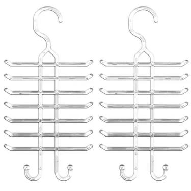 Imagem de Kit 2 Cabides para Gravatas Cintos Suporte Organizador de Closets Armários Cristal