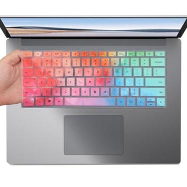 Imagem de Capa de teclado para Microsoft Surface Laptop 6 de 34.3 cm e 38.1 cm, Surface Laptop 5 4 3 34.3 cm e 38.1 cm 2022-2019, Surface Laptop Studio 2 36.6 cm Capa protetora de teclado colorida