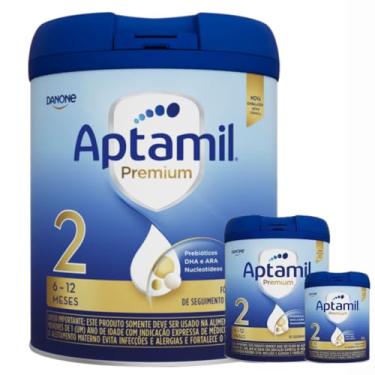 Imagem de 3 Latas - Fórmula Infantil em pó Premium 2 -Danone 800g