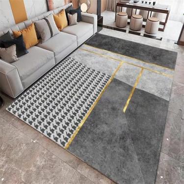 Imagem de Tapete Sala de estar Sofá Mesa de centro Tapete de chão Decoração de quarto de luxo Tapetes macios para casa Tapete grande de flanela 10.180 x 280 cm 71 x 110 pol.