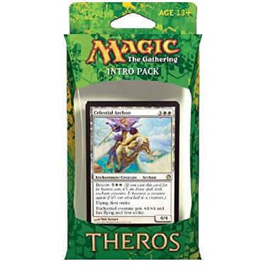 Imagem de Magic The Gathering (MTG Theros Intro Pack - Favors from Nyx Theme Deck (Includes 2 Booster Packs) White (Celestial Archon)