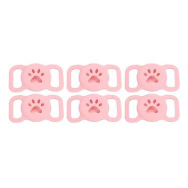 Imagem de Suporte para Coleira de Gato 6 Peças, Suporte para Coleira de Gato Pequeno Com Rastreador GPS Capa à Prova D'água Suporte de Silicone para GPS de Tração Rastreador de Animais de