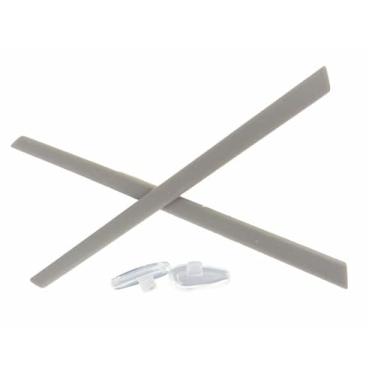 Imagem de Caulo Mangas de substituição compatíveis com armações de óculos de sol Oakley OX3222 OX3232 OX3241 OX8097 OX8103 etc (cinza com almofadas de nariz - 1 conjunto), Almofadas de nariz cinza W - 1