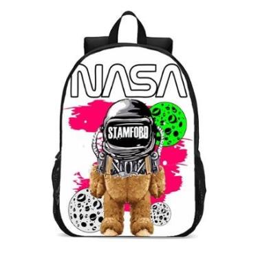 Imagem de MOCHILA ESCOLA INFANTIL JUVENIL URSO NASA-Unissex
