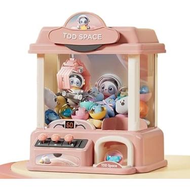 Imagem de Mini Máquina de Garra para Crianças, Mini Maquininha Pegar Bichinho de Pelúcia, Brinquedos Interativos (Rosa - Opção 1)