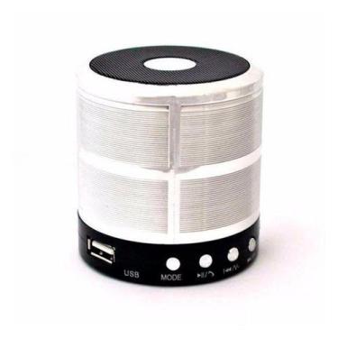 Imagem de Mini Caixa De Som Portátil Speaker Ws-887 Prata - Ws - 887