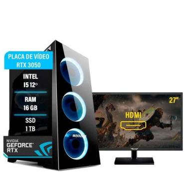 Imagem de Pc Gamer Proc Desk Intel 1700 Core I5-12º Rtx 3050 8 Gb 16Gb - Amorim 