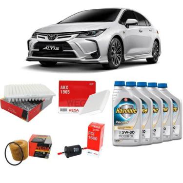 Imagem de Kit De Filtros E Oleo Corolla 2.0 Xei Xrs Flex 2010 2011 - Texaco