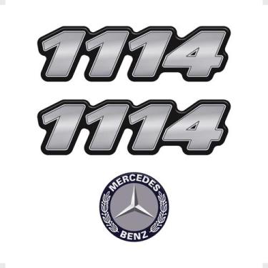Imagem de Kit Adesivos 1114 Caminhão Mercedes Benz Cromado - Genérico - SPORTINO