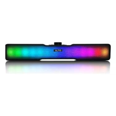 Imagem de Caixa De Som Soundbar Gamer PC Tv Notebook Estéreo Led Rgb - Altomex A