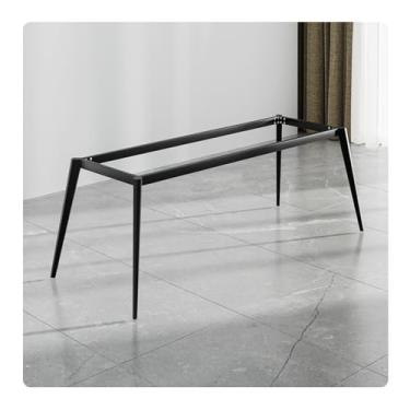 Imagem de Wrought Iron Table Legs, Rock Slab Table Brackets, Dining Table Foot Base Support Frame, Coffee Table Leg Iron Frame, Creative Design, Painted Steel Frame, Strong Load-Bearing Capacity(81.5cm/32.1in*3