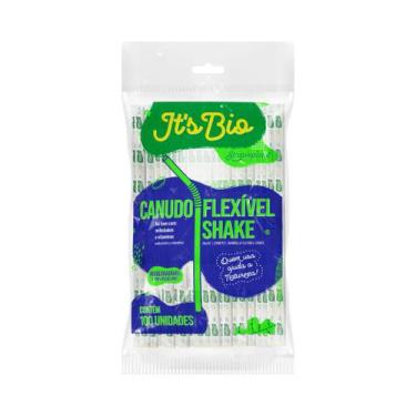 Imagem de Canudo bio flex shake sache papel 8 mm vermelho pp c/ 100 - STRAWPLAST