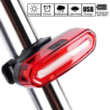 Imagem de Lanterna Traseira Bike LED 6 Modos recarregável Prova DÁgua - Galera d
