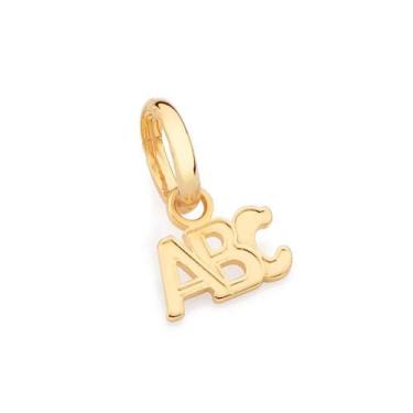 Imagem de Pingente banhado ouro 3x 24k 18k e 22k  unissex letras abc rommanel 54