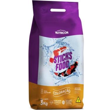 Imagem de Alimento para Peixe Nutricon Carpa Sticks Food Coloração 3Kg