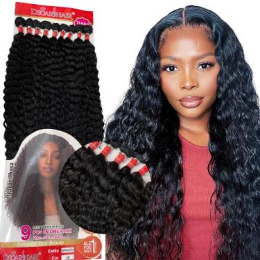 Imagem de Cabelo Bio Fibra Cacheado 80cm Entrelace 9 Telas Identico Ao Humano - 