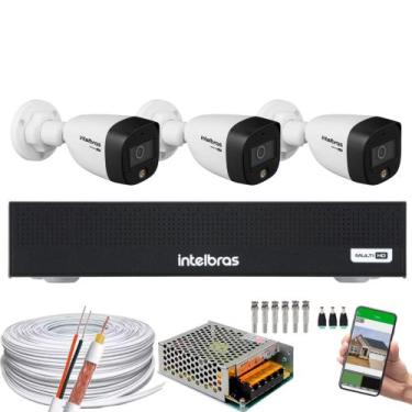Imagem de Kit 3 Câmeras Intelbras VHD 1220 B Full Color Bullet Full HD 1080p Mul