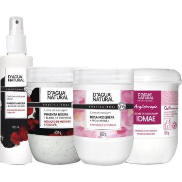 Imagem de Kit 2 creme + 1 fluido de pimenta negra + dmae + rosa mosqueta - Genér