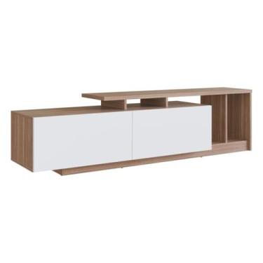 Imagem de Rack Bancada Para TV 50 Pol 2 Portas B91 Montana Branco NOVAM - Nova M