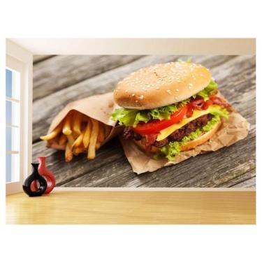 Imagem de Papel De Parede 3D Alimentos Lanches Artesanais 3,5M Al425 - Você Deco
