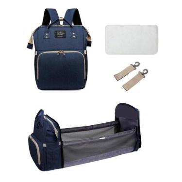 Imagem de Mochila Bolsa Maternidade Térmica Impermeável Vira Berço - Living Trav