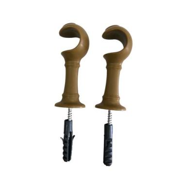 Imagem de Kit Suporte Plástico 19mm  Para Cortina De Ilhós - CEREJEIRA - DECOR L