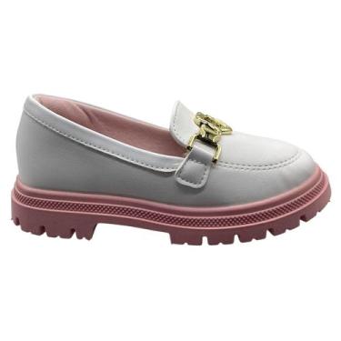 Imagem de Sapato Infantil Mocassim Tratorado Molekinha 2566.102, Branco, 31