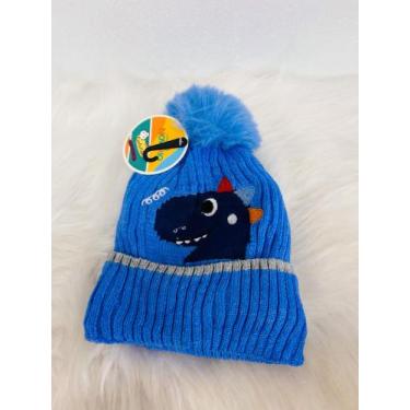 Imagem de Gorro Touca Dinossauro Forrado Infantil (2 ao 7 anos) Menino Para Frio