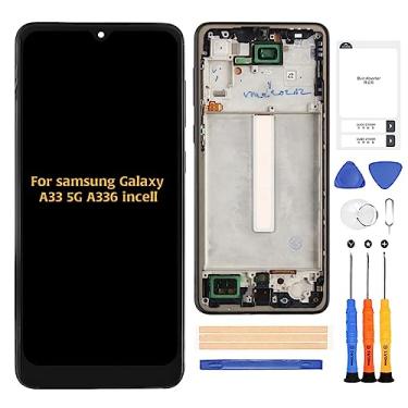 Imagem de A-MIND Substituição de tela para Samsung Galaxy A33 5G A336 [inclui moldura] A336B A336E A336M A3360 Display LCD Touch Screen Digitalizador Kits de reparo de montagem completa, com ferramentas