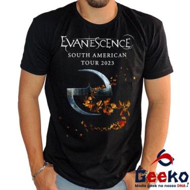 Imagem de Camiseta Evanescence 100% Algodão Rock Geeko, Preto gola redonda, GG