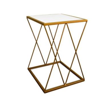 Imagem de Mesinha Lateral Alta Moderna p/ Decoração Sala Quarto Colima - Loja da