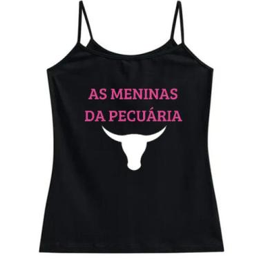 Imagem de Regata alcinha feminina as meninas da pecuária - DAVITHAY, G, Preto