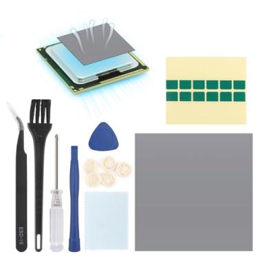 Imagem de Almofada térmica PTM7950 80 x 80 mm para PS5 Steam Deck CPU GPU SSD almofada térmica mudança de fase dissipador de calor computador laptop CPU GPU SSD resistente ao calor dissipador de calor almofadas