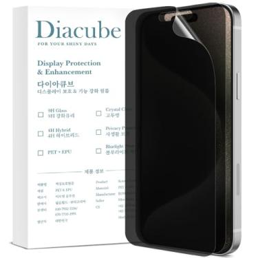 Imagem de Diacube Protetor de tela de privacidade para iPhone 15 Pro Max [atualizado 27°] [pacote com 2] [alta sensibilidade ao toque] [filme PET antiespião] [fácil instalação com gabarito de alinhamento]