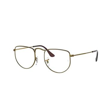 Imagem de Ray-Ban Rx3958v Elon Armações redondas para óculos de grau, Lente de demonstração de ouro antigo, 47 mm