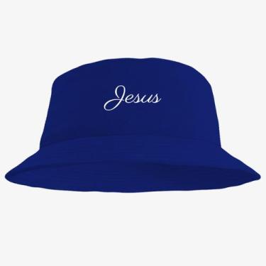 Imagem de Chapéu Bucket Hat Estampado Jesus - MP Moda Masculina, Único, Azul