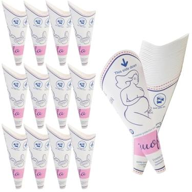 Imagem de guofa Pacote com 50 dispositivos descartáveis para micção feminina – Funil portátil de urina para mulheres, urinol de viagem para acampamento e caminhadas